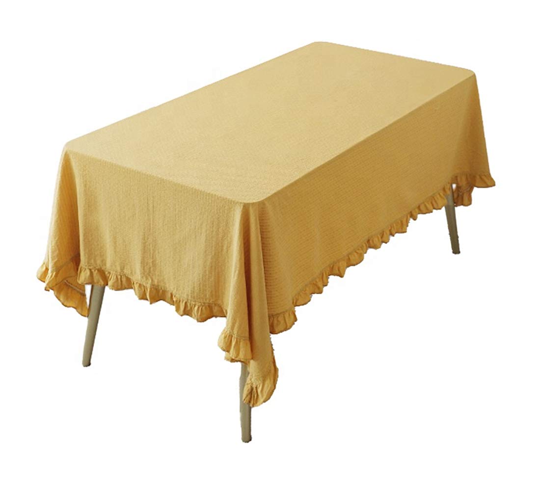 French Ruffled Cotton Tablecloth