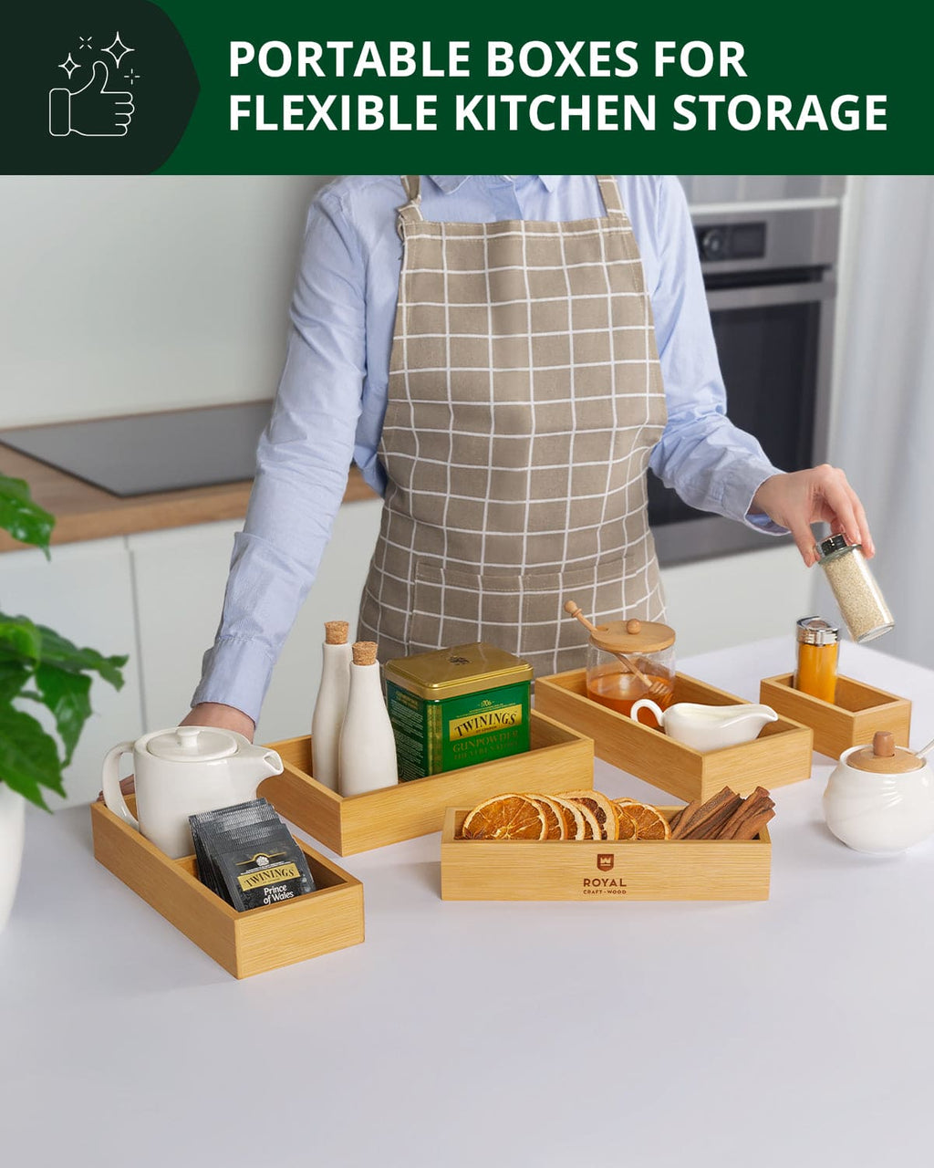 Storage Box Set of 5, Natural