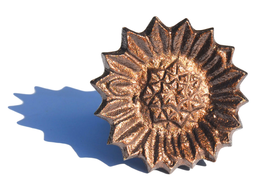 Antique Sunflower Napkin Rings — Set of 4
